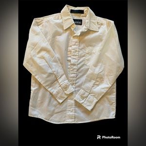Boys White Button Down Dress Shirt